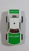 1991 Darda Motors Mercedes Benz 500 Police Polizei White and Green Die Cast Toy Cop Car Friction Motorized Pullback Vehicle