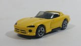 1998 Matchbox Dodge Viper RT 10 Yellow Die Cast Toy Dream Car Vehicle