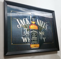 Jack Daniel's Old No. 7 Brand Tennessee Whiskey Woman in Bikini Billiards Pool Marijuana Weed 3D Hologram 12 1/2" x 16" Framed Sign