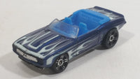 2014 Hot Wheels HW Workshop Heat Fleet '69 Camaro Convertible Dark Blue With Flames Die Cast Toy Car Vehicle