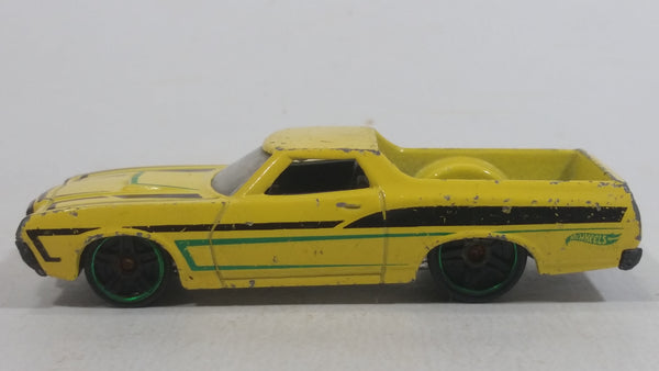 2014 HW Off-Road Hot Trucks Hot Wheels '72 Ford Ranchero Yellow Die Cast Toy Car Vehicle