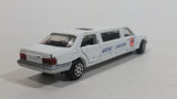 1992 Road Champs Deluxe Series Airport Limousine White Die Cast Toy Car Vehicle With Opening Doors and Sliding Sunroof