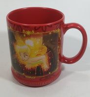 Disney Genuine Authentic Original Classic Animation Tinkerbell Peter Pan Red Ceramic Coffee Mug Collectible