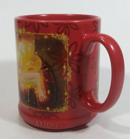 Disney Genuine Authentic Original Classic Animation Tinkerbell Peter Pan Red Ceramic Coffee Mug Collectible