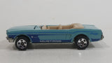 2014 Hot Wheels Mustang 50th '65 Mustang Convertible Light Blue Die Cast Toy Car Vehicle with Opening Hood