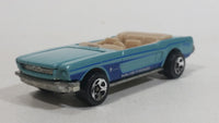 2014 Hot Wheels Mustang 50th '65 Mustang Convertible Light Blue Die Cast Toy Car Vehicle with Opening Hood