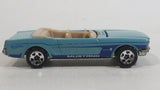 2014 Hot Wheels Mustang 50th '65 Mustang Convertible Light Blue Die Cast Toy Car Vehicle with Opening Hood