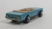 2014 Hot Wheels Mustang 50th '65 Mustang Convertible Light Blue Die Cast Toy Car Vehicle with Opening Hood