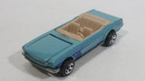 2014 Hot Wheels Mustang 50th '65 Mustang Convertible Light Blue Die Cast Toy Car Vehicle with Opening Hood