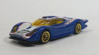 2000 Hot Wheels World Racers 2 Porsche 911 GTI - 98 #27 Metallic Blue and White Die Cast Toy Car Vehicle