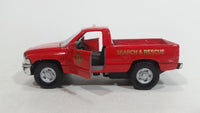 2016 Maisto Dodge Ram Truck City F.D. Fire Search and Rescue Red 1/46 Scale Pull Back Motorized Friction Die Cast Toy Car Vehicle with Opening Doors - Damaged lights on the roof