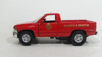 2016 Maisto Dodge Ram Truck City F.D. Fire Search and Rescue Red 1/46 Scale Pull Back Motorized Friction Die Cast Toy Car Vehicle with Opening Doors - Damaged lights on the roof