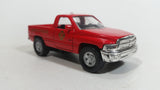 2016 Maisto Dodge Ram Truck City F.D. Fire Search and Rescue Red 1/46 Scale Pull Back Motorized Friction Die Cast Toy Car Vehicle with Opening Doors - Damaged lights on the roof