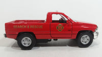 2016 Maisto Dodge Ram Truck City F.D. Fire Search and Rescue Red 1/46 Scale Pull Back Motorized Friction Die Cast Toy Car Vehicle with Opening Doors - Damaged lights on the roof