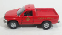 2016 Maisto Dodge Ram Truck City F.D. Fire Search and Rescue Red 1/46 Scale Pull Back Motorized Friction Die Cast Toy Car Vehicle with Opening Doors - Damaged lights on the roof