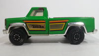 Vintage Tonka Pickup Truck Bright Green and Chrome Pressed Steel Toy Car Vehicle with Towing Hitch