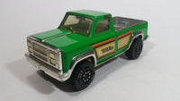 Vintage Tonka Pickup Truck Bright Green and Chrome Pressed Steel Toy Car Vehicle with Towing Hitch