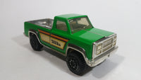 Vintage Tonka Pickup Truck Bright Green and Chrome Pressed Steel Toy Car Vehicle with Towing Hitch