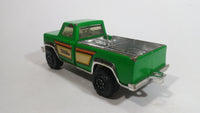 Vintage Tonka Pickup Truck Bright Green and Chrome Pressed Steel Toy Car Vehicle with Towing Hitch