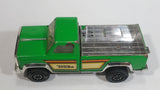 Vintage Tonka Pickup Truck Bright Green and Chrome Pressed Steel Toy Car Vehicle with Towing Hitch