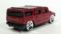 Maisto Hummer H2 Dark Red Die Cast Toy Truck SUV Vehicle