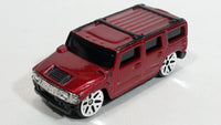 Maisto Hummer H2 Dark Red Die Cast Toy Truck SUV Vehicle