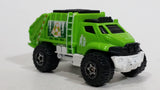 2012 Matchbox City Garbage Grinder Truck Lime Green Die Cast Toy Car Vehicle