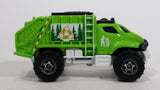 2012 Matchbox City Garbage Grinder Truck Lime Green Die Cast Toy Car Vehicle