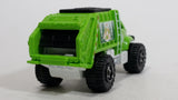 2012 Matchbox City Garbage Grinder Truck Lime Green Die Cast Toy Car Vehicle