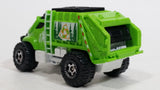 2012 Matchbox City Garbage Grinder Truck Lime Green Die Cast Toy Car Vehicle