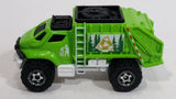 2012 Matchbox City Garbage Grinder Truck Lime Green Die Cast Toy Car Vehicle