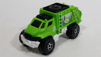 2012 Matchbox City Garbage Grinder Truck Lime Green Die Cast Toy Car Vehicle