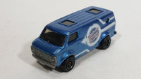 2009 Matchbox Service Center Chevy Van Custom Paint Works Metalflake Blue Die Cast Toy Car Vehicle