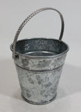 Hosley Cute Little Flower Themed 2 1/2" Tall Galvanized Metal Pail