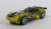 2012 Hot Wheels Track Stars Nerve Hammer #6 Clear Yellow Die Cast Toy Car Vehicle