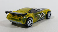 2012 Hot Wheels Track Stars Nerve Hammer #6 Clear Yellow Die Cast Toy Car Vehicle