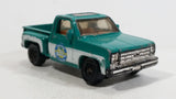 2009 Matchbox Service Center 1975 Chevy Stepside Truck Green Die Cast Toy Car Vehicle