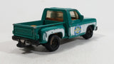 2009 Matchbox Service Center 1975 Chevy Stepside Truck Green Die Cast Toy Car Vehicle