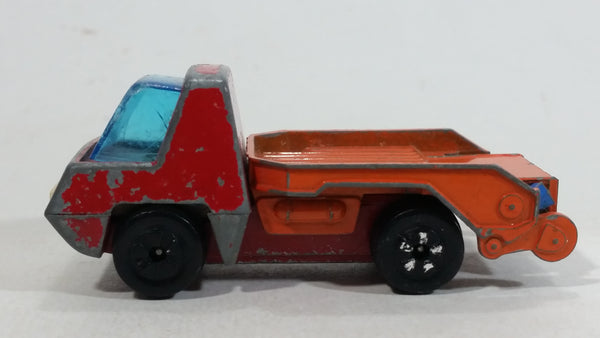 Vintage PlayArt Dump Truck Red and Orange Die Cast Toy Car Vehicle Missing the Bin - Hong Kong