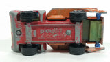 Vintage PlayArt Dump Truck Red and Orange Die Cast Toy Car Vehicle Missing the Bin - Hong Kong