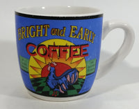 Bright And Early Coffee Blue and White Ceramic Coffee Mug Cup