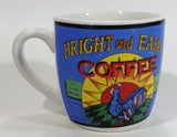 Bright And Early Coffee Blue and White Ceramic Coffee Mug Cup