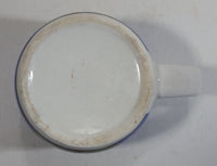 Bright And Early Coffee Blue and White Ceramic Coffee Mug Cup