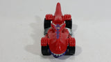 2012 Hot Wheels Thrill Racers Prehistoric T-Rextroyer Red Die Cast Toy Car Vehicle