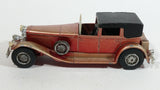 Vintage 1975 Lesney Matchbox Models of Yesteryear No. Y-4 1930 Model "J" Duesenberg Town Car Red (Faded) Die Cast Toy Car Vehicle 4 1/2" Long