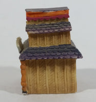 1991 Enesco Joanne Hunot Highly Detailed Bank Building Resin Decorative Miniature Ornamnet