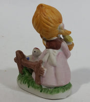 Enesco Girl With Chicken and Chicks Hummel Style Ceramic Decorative Figurine Ornament