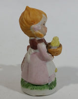 Enesco Girl With Chicken and Chicks Hummel Style Ceramic Decorative Figurine Ornament