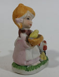 Enesco Girl With Chicken and Chicks Hummel Style Ceramic Decorative Figurine Ornament