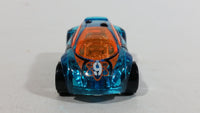 2009 Hot Wheels Tire Tread Raceway Vandetta Blue #9 Die Cast Toy Car Vehicle